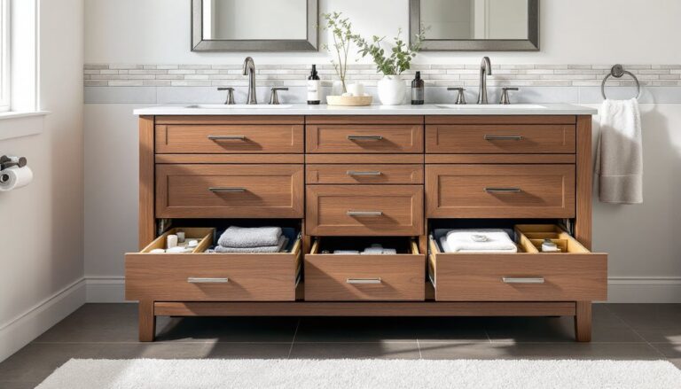 bathroom vanity cabinet and sink