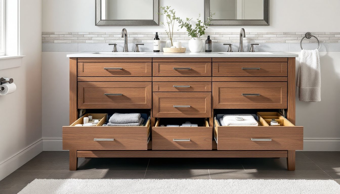 bathroom vanity cabinet and sink