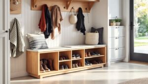 mudroom shoe storage bench