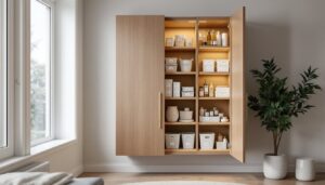 storage cabinet with doors