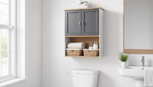 over the toilet storage