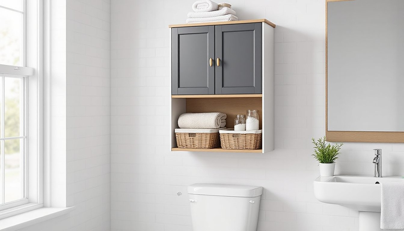 over the toilet storage
