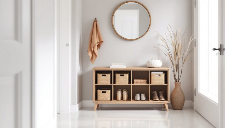 entrance shoe storage bench