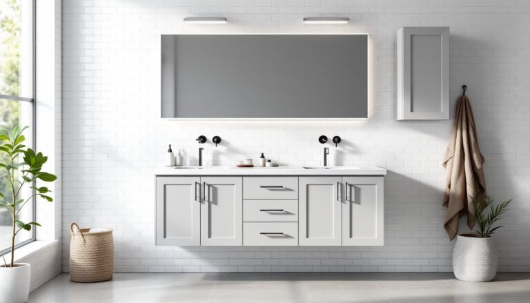 cabinet in the bathroom