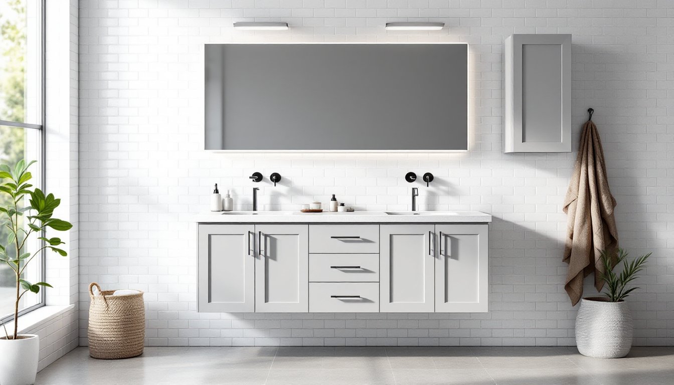cabinet in the bathroom