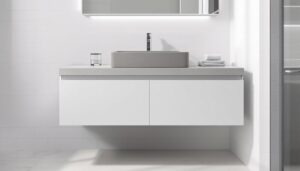 cabinet sink bathroom