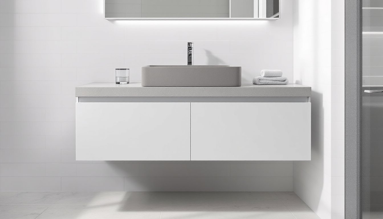 cabinet sink bathroom