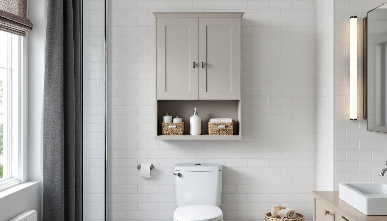 bathroom cabinet over toilet