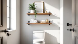 bathroom shelves over toilet